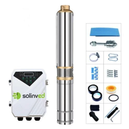 Premium DC Pompa 4 İnç 110 Volt 1300 Watt 6.5 Ton HMAX: 112 mt Outlet: 1,25 - Solar Gross